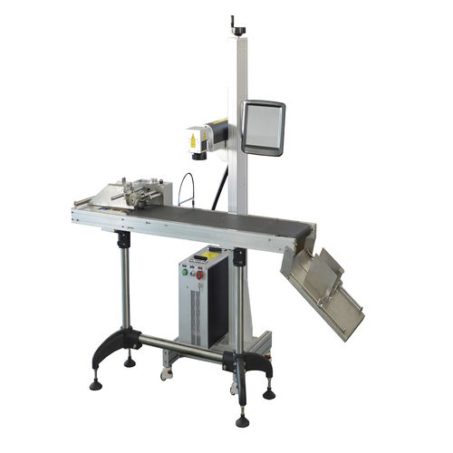 Macchina di marcatura laser a fibra - SW-FLM-F  series - Shenzhen Superwave Laser Technology Co.,Ltd - continua / raffreddata ad aria / con trasportatore