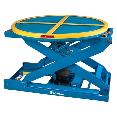 Tavola elevatrice a forbice - EZ Loader series - Bishamon - pneumatica / stazionaria / con tavole rotanti