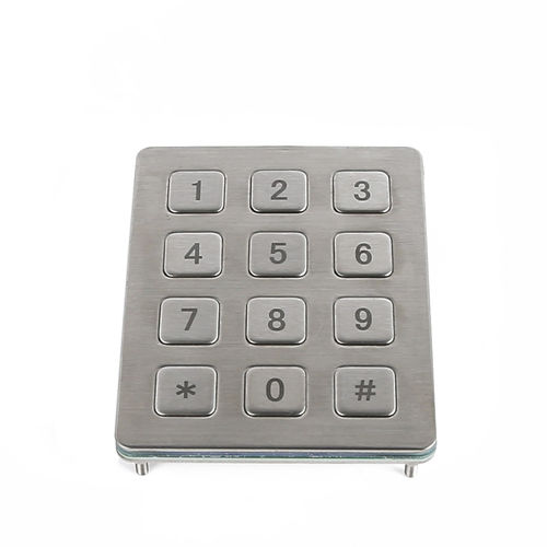 Tastiera numerica in acciaio inossidabile - CT-KPS01-12-TM - NingBo ChenTe electronics Technologies Co.,Ltd - 12 tasti / ad incastro / USB