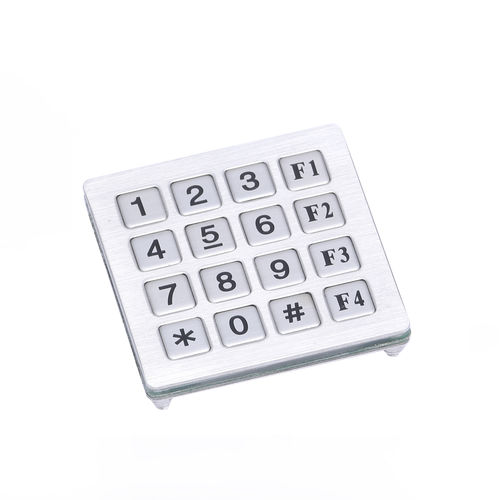 Tastiera numerica 16 tasti - CT-KPS18-16-TM - NingBo ChenTe electronics Technologies Co.,Ltd - ad incastro / in acciaio inossidabile / IP65