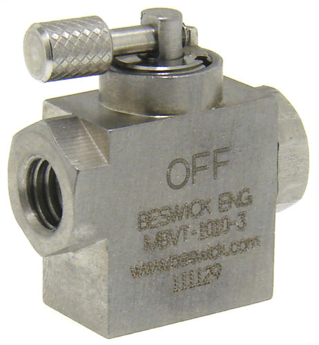 Valvola a sfera - MBVT-1010.-. - Beswick Engineering Co, Inc. - manuale / di arresto / con deviatore