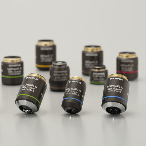 Obiettivo per microscopio zoom - MXPLFLN series - Evident - Olympus Scientific Solutions - per ispezione di semiconduttori / semiapocromatico