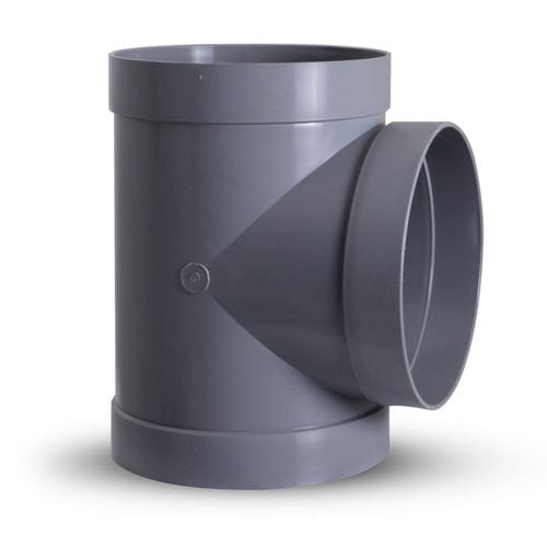 Raccordo idraulico - PVC-TPCF-90 - ALNOR Ventilation Systems - a bicchiere / a T / in plastica