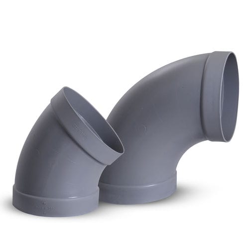 Raccordo idraulico - PVC-BPF / PVC-BSF - ALNOR Ventilation Systems - a bicchiere / a gomito / in plastica
