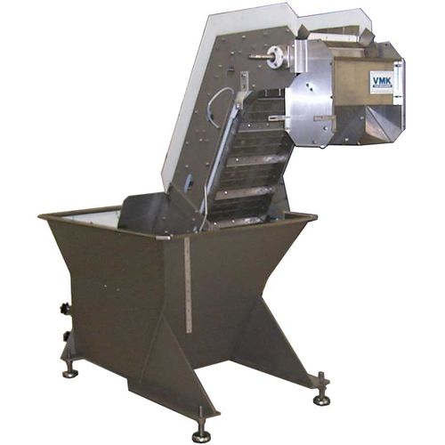 Tramoggia di alimentazione - VMK50 - VMK Fish Machinery - elevabile / per pesce / con nastro trasportatore
