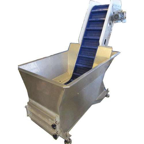 Tramoggia elevabile - VMK52 - VMK Fish Machinery - per pesce / per unità di alimentazione / con nastro trasportatore