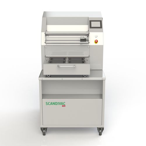 Termosigillatrice di vaschette lineare - TSS - SCANDIVAC thermoformers factory - semiautomatica / per l'industria agroalimentare / sottovuoto