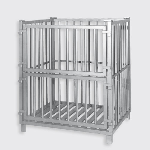 Cassa-pallet in acciaio inossidabile - 100.45, 100.46 series - Eberhardt GmbH - da trasporto / di stoccaggio / per prodotti alimentari