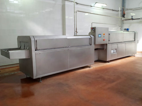 Lavatrice agroalimentare a spazzzola - FIBOSA - per formaggio / automatica / con nastro trasportatore
