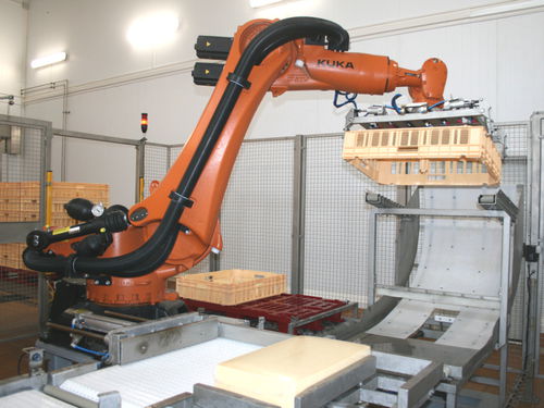 Pallettizzatore e depallettizzatore robotizzato - FIBOSA - per formaggio / per cartone / di casse