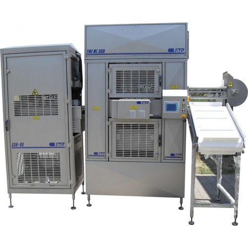Cutter per carne industriale - TME-ML1000 - INDUSTRIES FAC SL - verticale / con tappeto di alimentazione