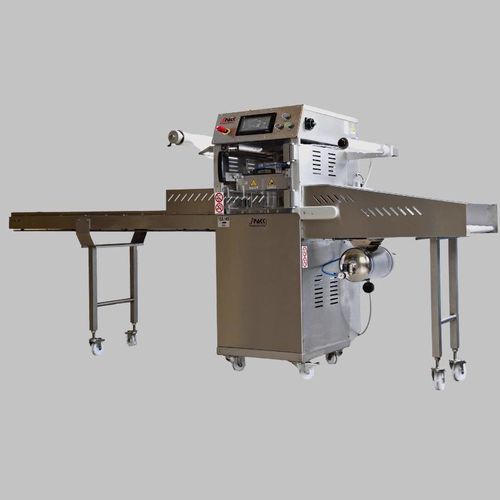 Termosigillatrice di vaschette lineare - TSS145 - JPack S.r.l. - automatica / sottovuoto / per confezionamento in atmosfera modificata
