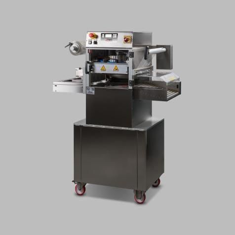 Termosigillatrice di vaschette lineare - TSS136-SKIN - JPack S.r.l. - automatica / sottovuoto / per confezionamento in atmosfera modificata