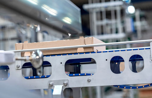 Sistema di trasporto per catene - Maschinenbau Helmers GmbH - per macchine / a nastro / di pallets