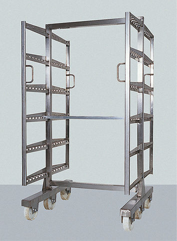 Carrello per affumicatoio - Mauting s.r.o. - da trasporto / in metallo / a ripiani