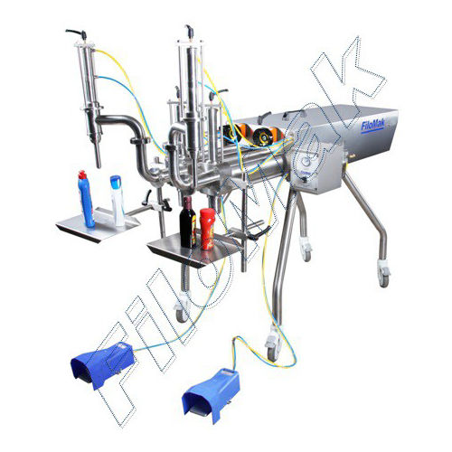 Riempitrice semiautomatica - DP4 - Filomak Makina San. ve Tic. Ltd. Sti. - per prodotti alimentari / per prodotti fitosanitari / per bevande