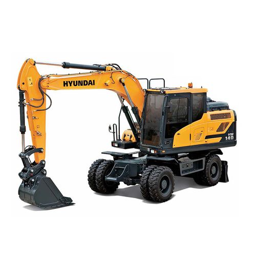 Escavatore intermedio - HW140	 - HYUNDAI HEAVY INDUSTRIES - gommato / diesel / per cantiere di costruzione