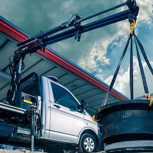 Gru montata su camion - T-HIDUO 013 - Hiab - con braccio / di movimentazione di materiali / compatta