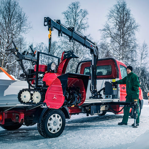 Gru montata su camion - T-DUO 038, T-HIDUO 038 - Hiab - con braccio / per movimentazione / per applicazioni pesanti