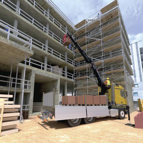 Gru montata su camion - L-HiPro 235 - Hiab - con braccio / per cantiere / di sollevamento