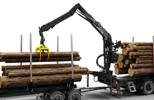 Gru forestale con braccio articolato - 140Z, 150Z series - Hiab - su autotelaio