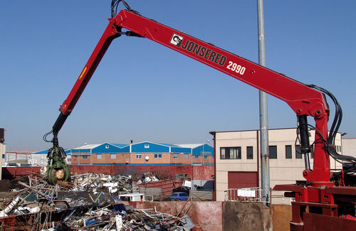 Gru fissa - 2990 SR series - Hiab - con braccio / pieghevole / per l'industria del riciclaggio