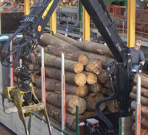 Gru forestale con braccio articolato - 1420S series - Hiab - su autotelaio