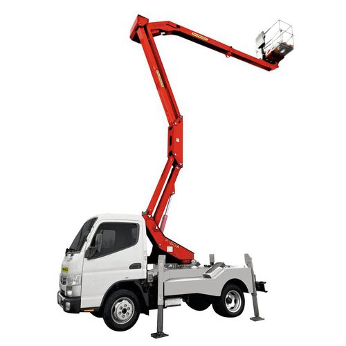 Piattaforma telescopica montata su camion - P 160 A - Palfinger - compatta