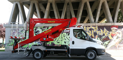 Piattaforma telescopica montata su camion - P 200 A-R - Palfinger - idraulica / compatta