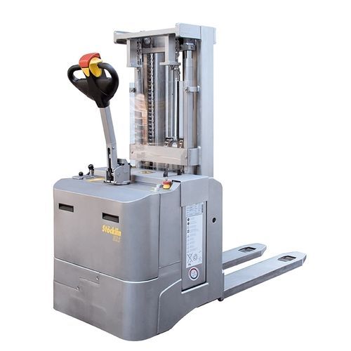 Accatastatore elettrico - EDS /EHS INOX - Stöcklin - a timone con guida da terra / per applicazioni igieniche / per alto sollevamento