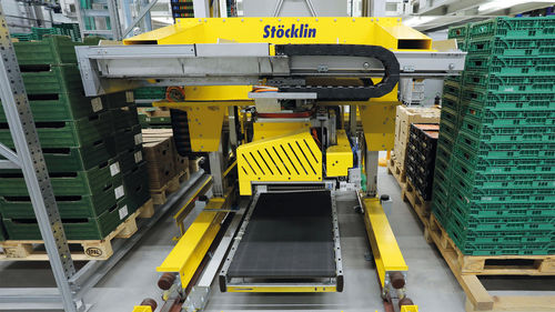 Pallettizzatore e depallettizzatore robotizzato - Stöcklin - per frutta / per verdura / per magazzino