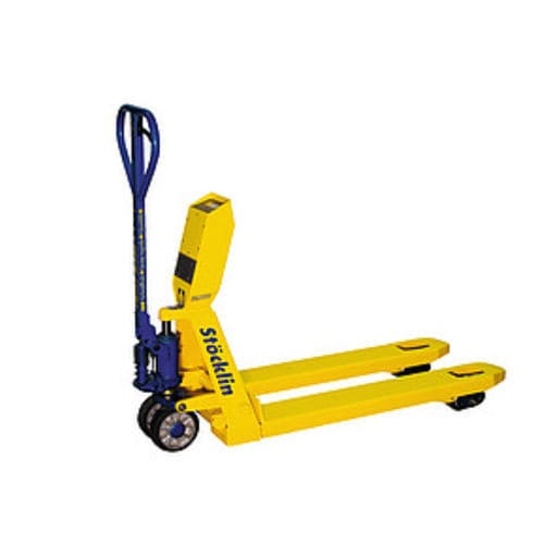 Transpallet manuale - SHR 2000 scales - Stöcklin - in acciaio inossidabile / con stampante / con freno