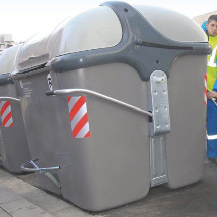 Cassonetto in polietilene - Ros Roca - in metallo / con caricamento laterale