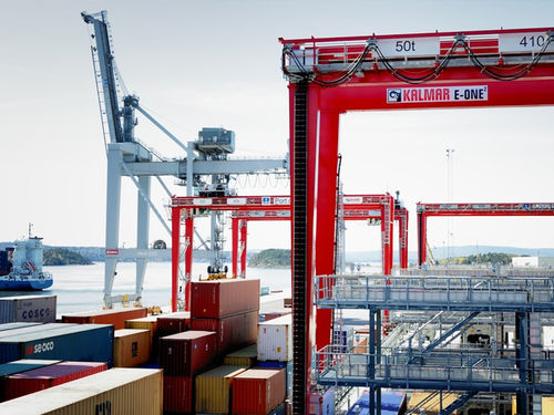 Gru a cavalletto automatizzata - Kalmar - gommata / per container