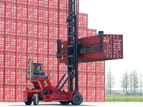 Carrello elevatore con motore a combustione - 8 000 - 9 000 kg | DCT80–90  - Kalmar - con conducente seduto / per contenitori vuoti / per movimentazione
