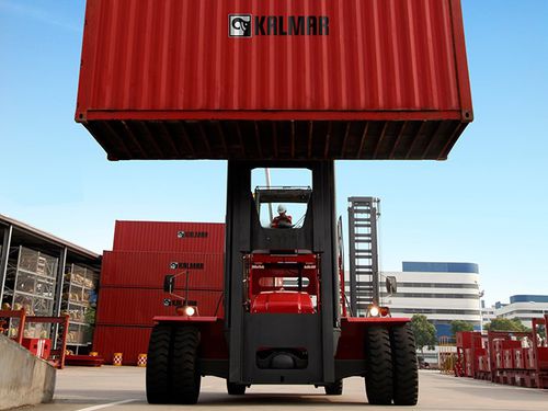 Carrello elevatore con motore a combustione - 7 000 - 10 000 kg | DCF70–100 - Kalmar - con conducente seduto / per contenitori vuoti / per movimentazione