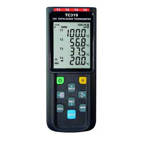 Termometro a termocoppia - TC 319 - Dostmann electronic GmbH - con display LCD / °C / USB