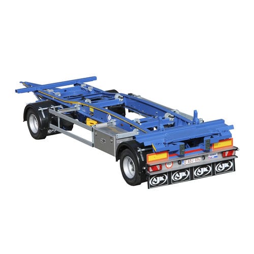 Rimorchio per contenitore - 010x series - AJK NV - per rifiuti / a 2 assi / trainato