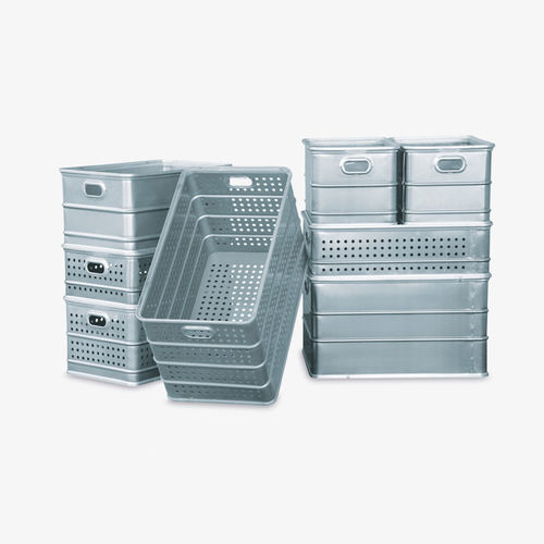 Cassetta in alluminio - 205 series - Conf Industries S.r.l. - per lavanderia / accatastabile / traforata