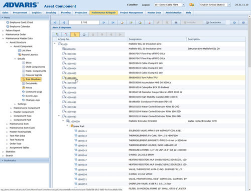 Software di gestione della manutenzione - MRO - ADVARIS Informationssysteme GmbH - di gestione di asset / di gestione di risorse / di analisi