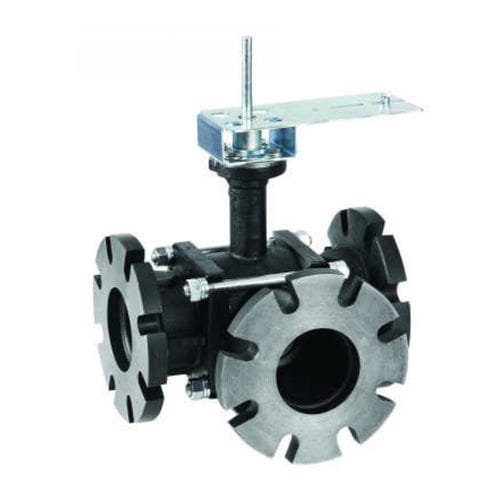 Valvola a sfera - VBF3 series  - Honeywell Environmental & Combustion Controls EMEA - con attuatore elettrico / di controllo / di miscelazione