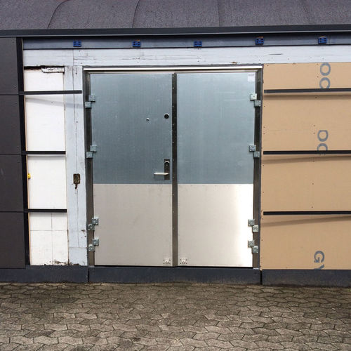 Porta con cerniera - Door System A/S - in acciaio inossidabile / in acciaio galvanizzato / per applicazioni igieniche