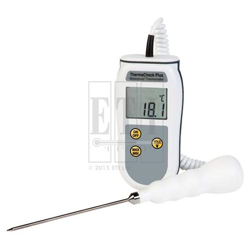 Termometro con sonda - ThermaCheck Plus - Electronic Temperature Instruments Ltd - con termistore / con display LCD / a tenuta stagna