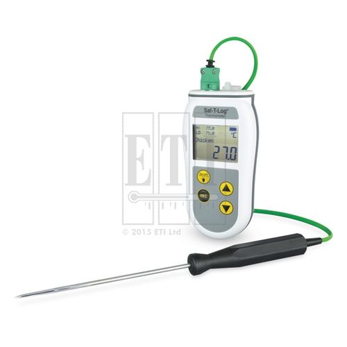 Termometro con sonda - Saf-T-Log - Electronic Temperature Instruments Ltd - a termocoppia / con display LCD / a tenuta stagna