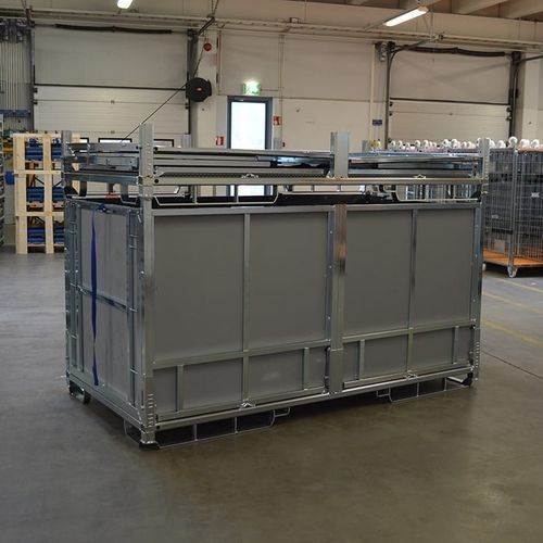 Cassa-pallet in metallo - K. Hartwall Ltd - di stoccaggio / per movimentazione / pieghevole