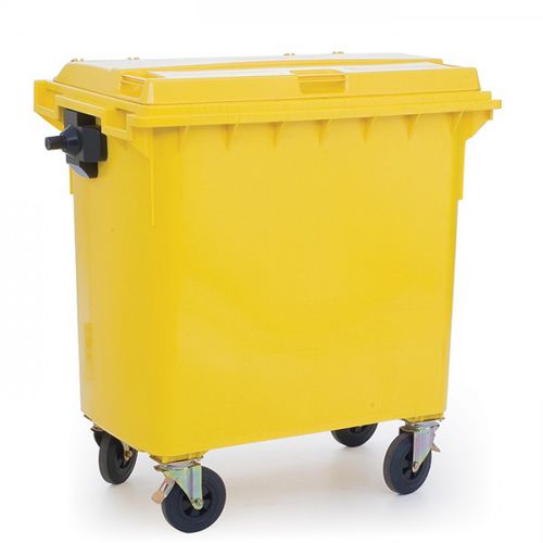 Cassonetto in HDPE - U803 - Mailbox: Stamford Products Ltd - con coperchio / 4 ruote