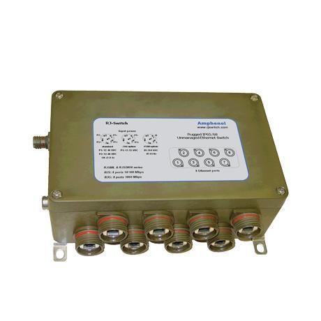 Switch Ethernet gestibile - RJSML-8ELMG - AMPHENOL SOCAPEX - 8 porte / Ethernet gigabit / RJ45