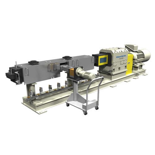 Linea di estrusione doppia vite - TEM  - Shibaura Machine - per pannelli in materia plastica / per termoplastici