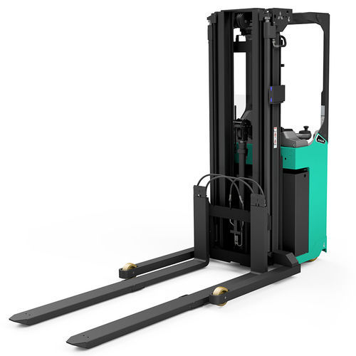 Accatastatore elettrico - SBR12N2TF - Mïtsubishi Forklift Trucks - con conducente in piedi / 24 V / per magazzino