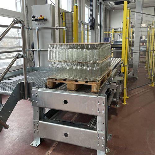 Depallettizzatore per insufflazione - LayerDepal LC - Insar d.o.o. - per contenitori in vetro / di lattine per prodotti alimentari / per prodotto cilindrico